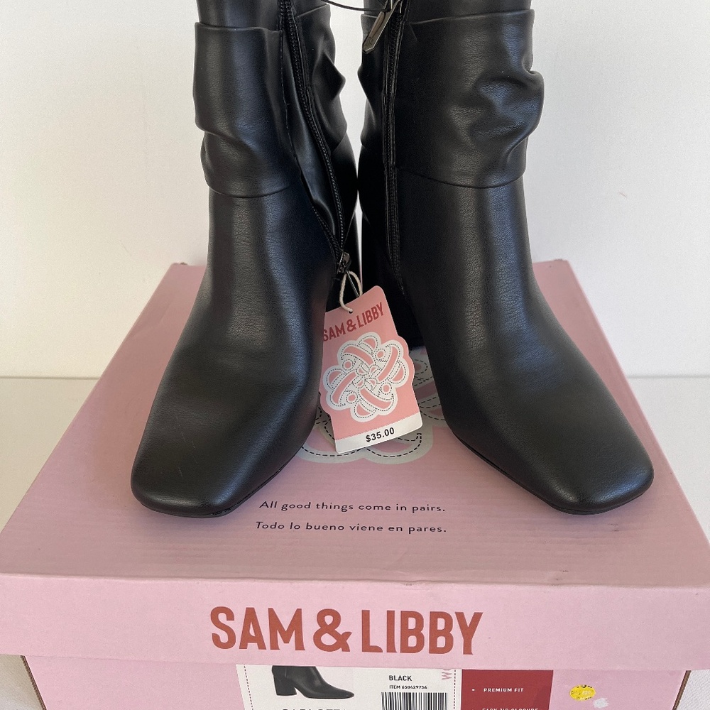 NWB Sam & Libby  Carlotta Bootie Black 7